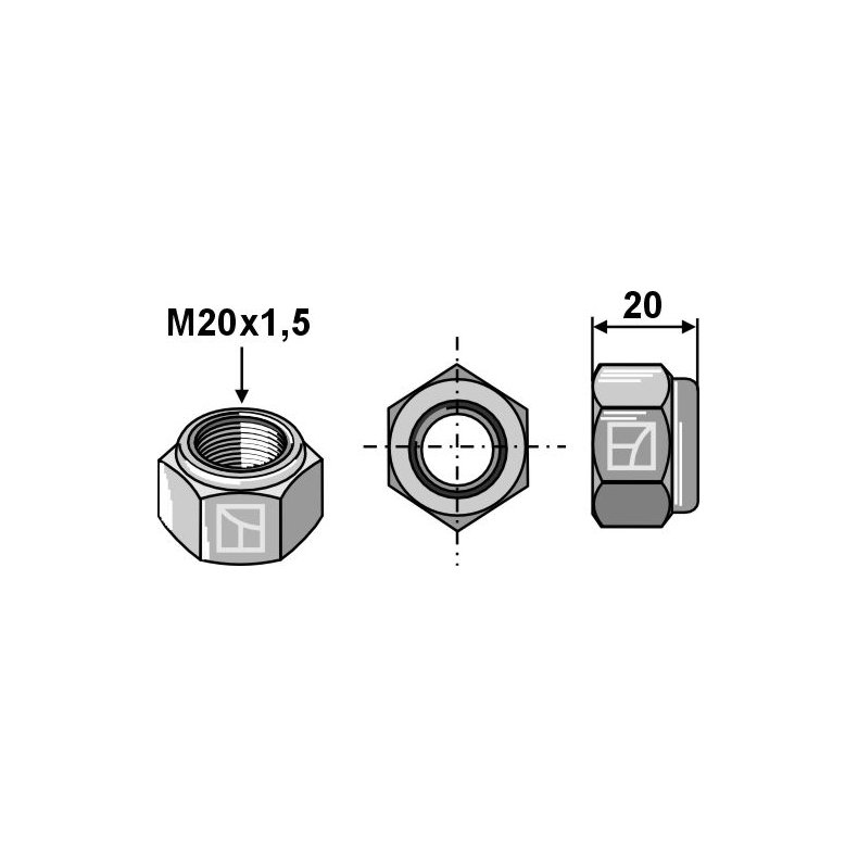 M20x1,5 Lsemtrik 10.9