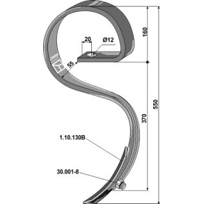 S-Tand 32x10mm m/spids