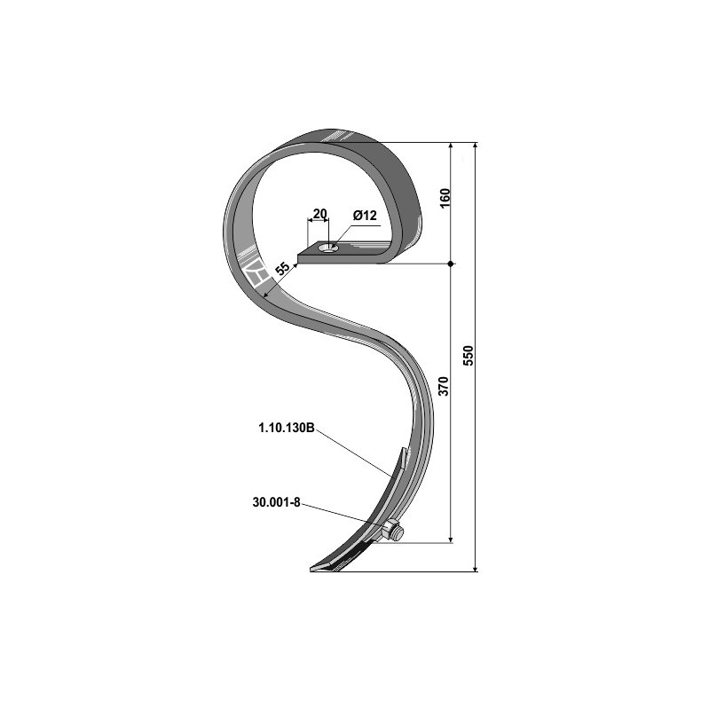 S-Tand 32x10mm m/spids