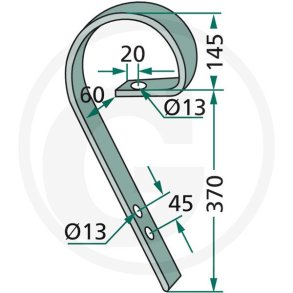 Slbeplanketand til Horsch Pronto 45x10mm