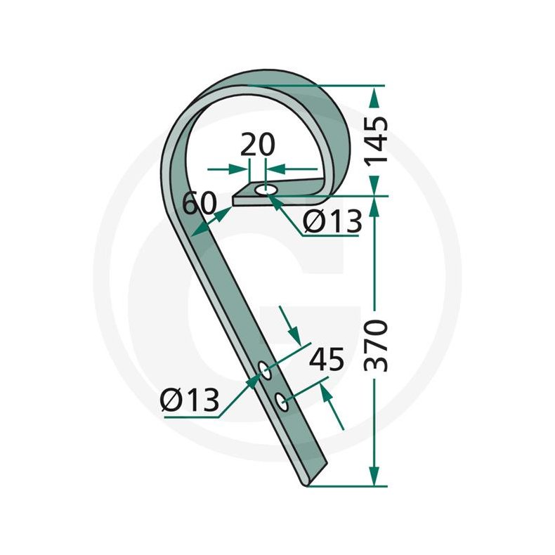 Slbeplanketand til Horsch Pronto 45x10mm