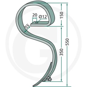 S-Tand Super Q 32x12mm m/spids