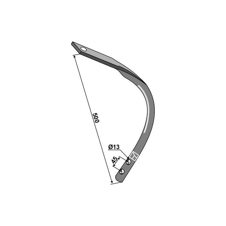 Fjederstilk Kongskilde VF tand 43mm