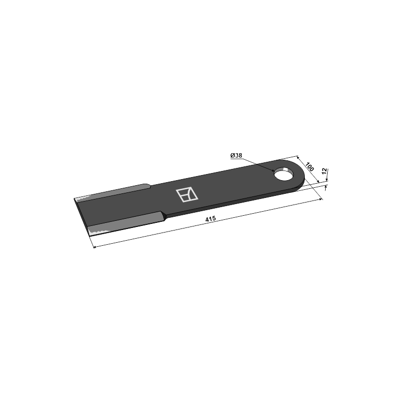 Kniv lige Yderst til Spearhead 415mm