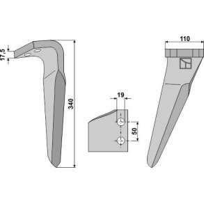 Tand V. til Kverneland NG 18 (Stone).