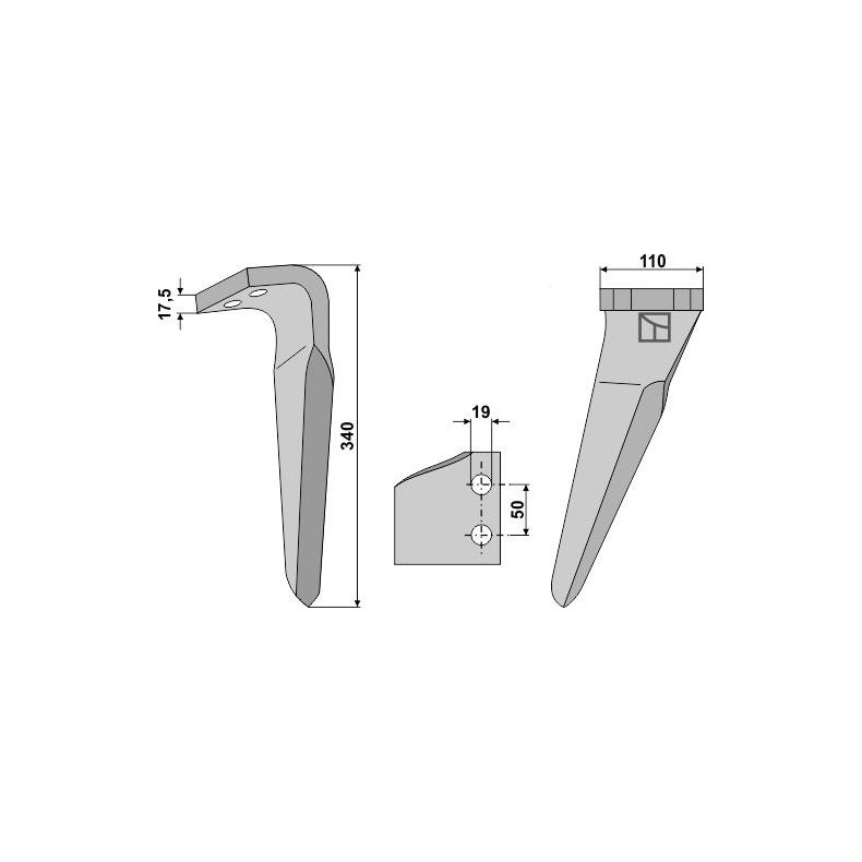 Tand V. til Kverneland NG 18 (Stone).