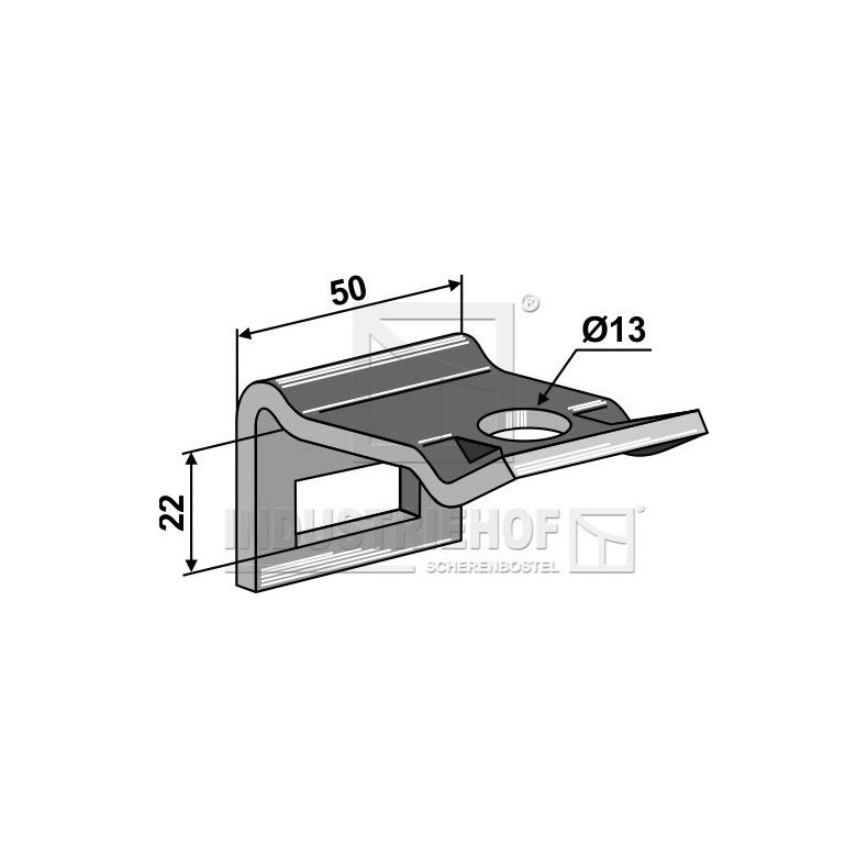 Holder til S-tand 32x10mm