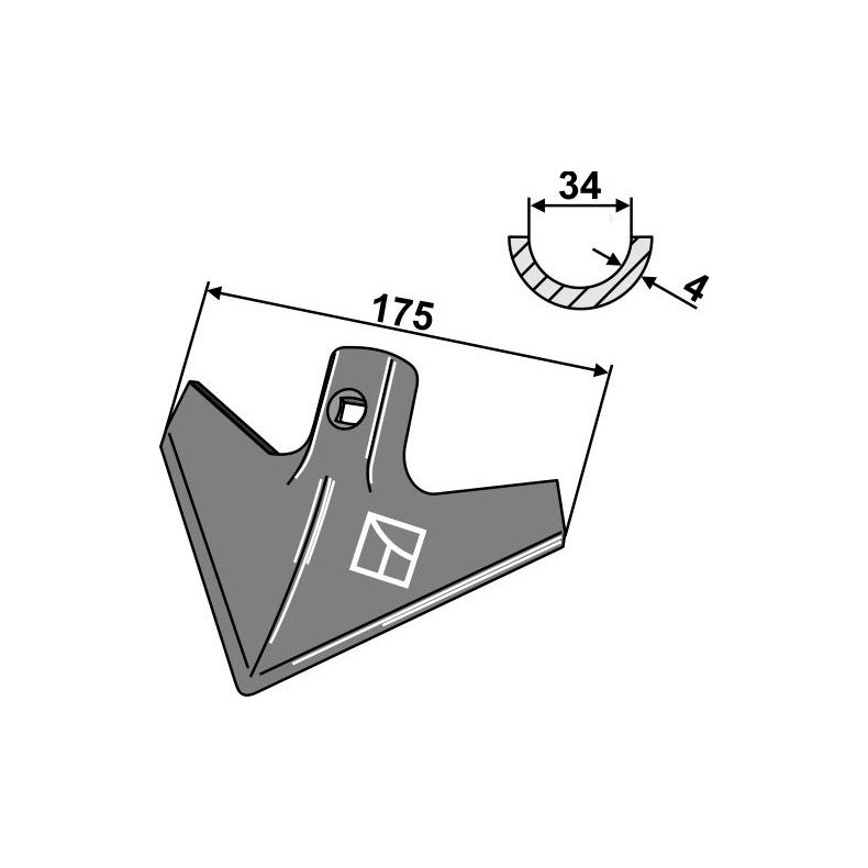 Radrenserskr 175x4mm