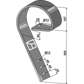 Tand til HE-VA pakker 520x80x10mm