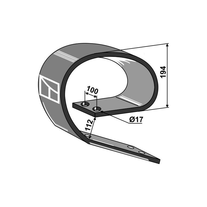 Overdel 150 x 14 mm