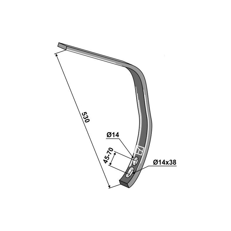 Underdel 50 x 22 mm