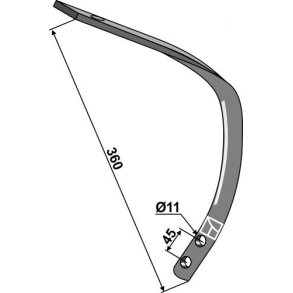 Underdel 50x13mm til Stubharvetand til Samson