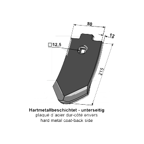 Stubspids til Lemken Thorit - belagt