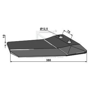 Vingeskr forkrbbet H. 380mm til Lemken Smaragd