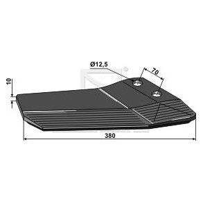 Vingeskr forkrbbet H. 380mm belagt til Lemken Smaragd