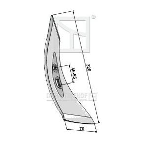 Vreden spids, H. Solbjergsystem 320x70x10mm