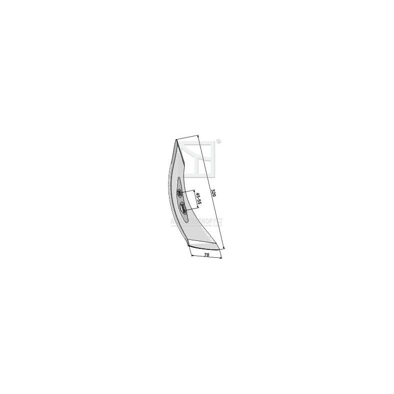 Vreden spids, H. Solbjergsystem 320x70x10mm