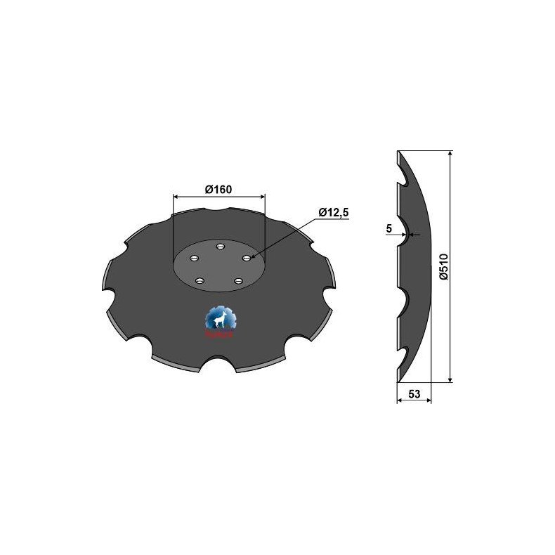 Tallerken 510mm til Samson