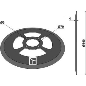 Rullesk�r 340x4mm til Samson