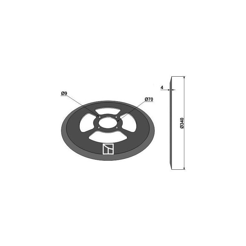 Rulleskr 340x4mm til Samson