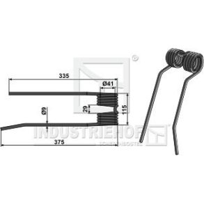 Rivefjeder V. til Fransgrd, t lige ben