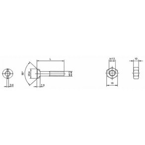 Plovbolt M12x85 DIN11014 