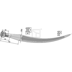 Gribetand for baller 680 M22 36