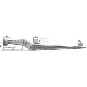 Frontl�ssertand 820mm M20 �36