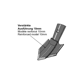 Bourgault Spids 6x100mm med 10mm forstrkning