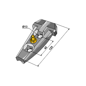 Bourgault Holder m/ls bolthul afs. 45mm
