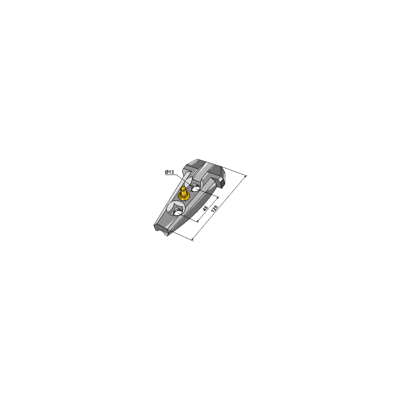 Bourgault Holder m/ls bolthul afs. 45mm