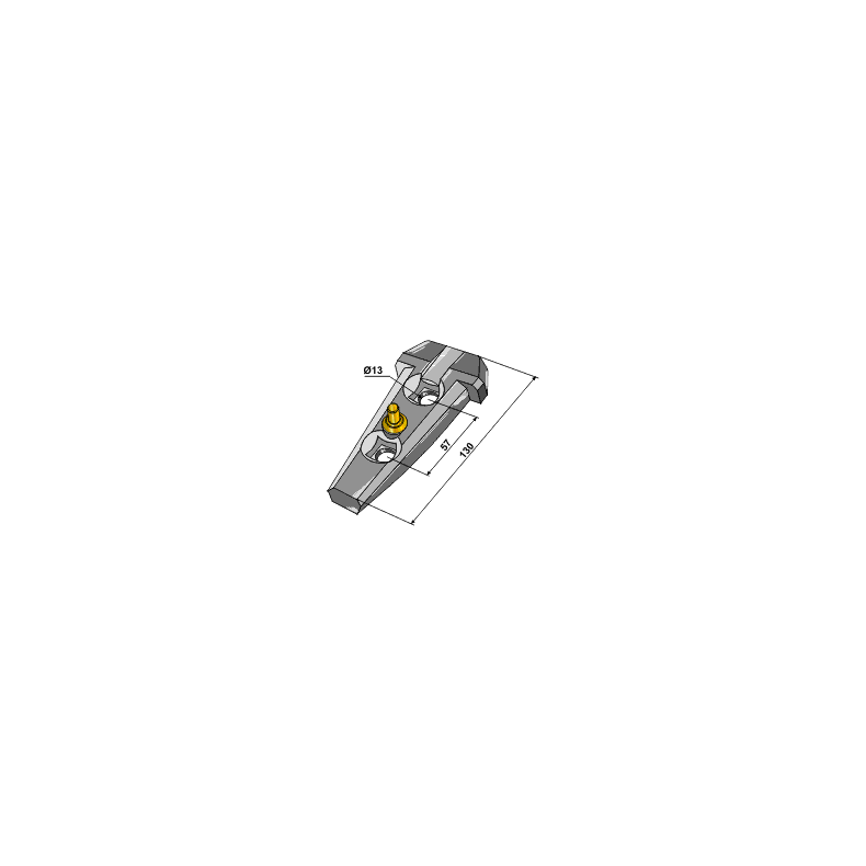 Bourgault Holder m/ls bolthul afs. 57mm