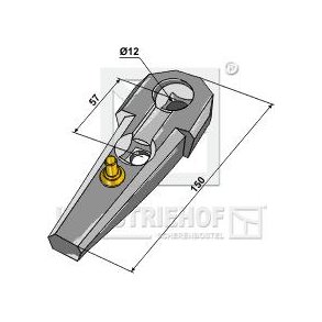 Bourgault Holder m/ls bolthul afs. 57mm