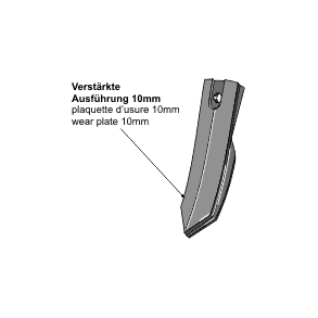 Bourgault spids 6x50mm forstrket (10mm)