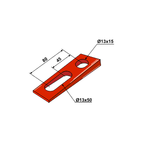 Bourgault 5-grader kile til holder 200-serien.