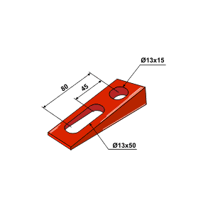 Bourgault 10-grader kile til holder 200-serien.