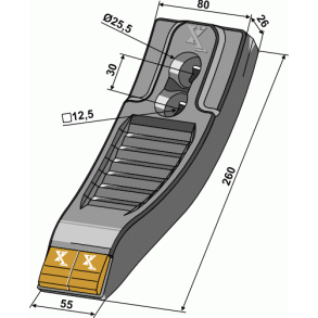 Marathonspids til Vderstad 50/80mm med tungstensplatter