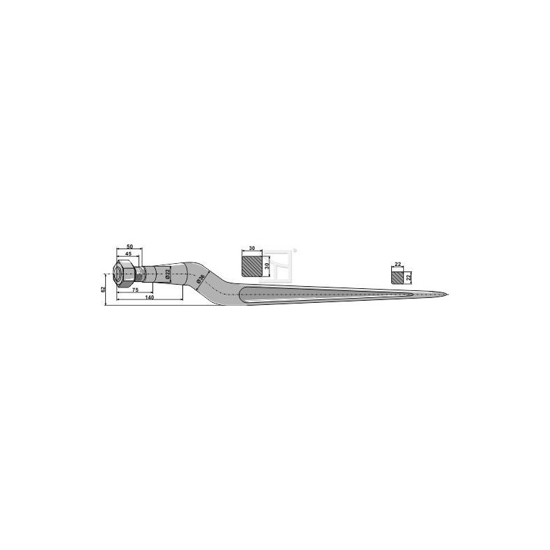 Frontlssertand 910mm M24 36