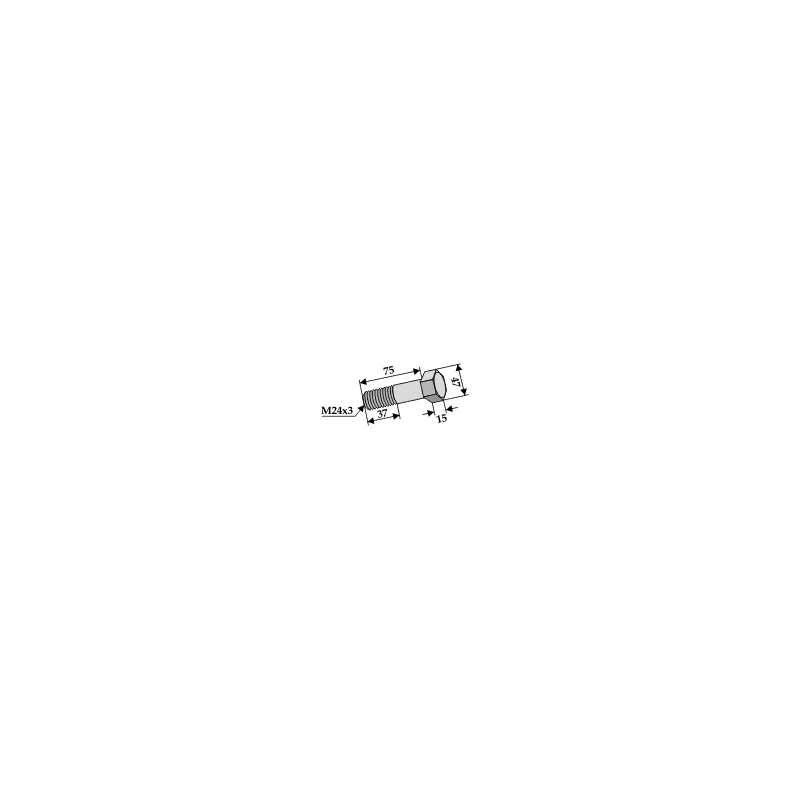 Bolt M24x75 til Spearhead, (10.9)