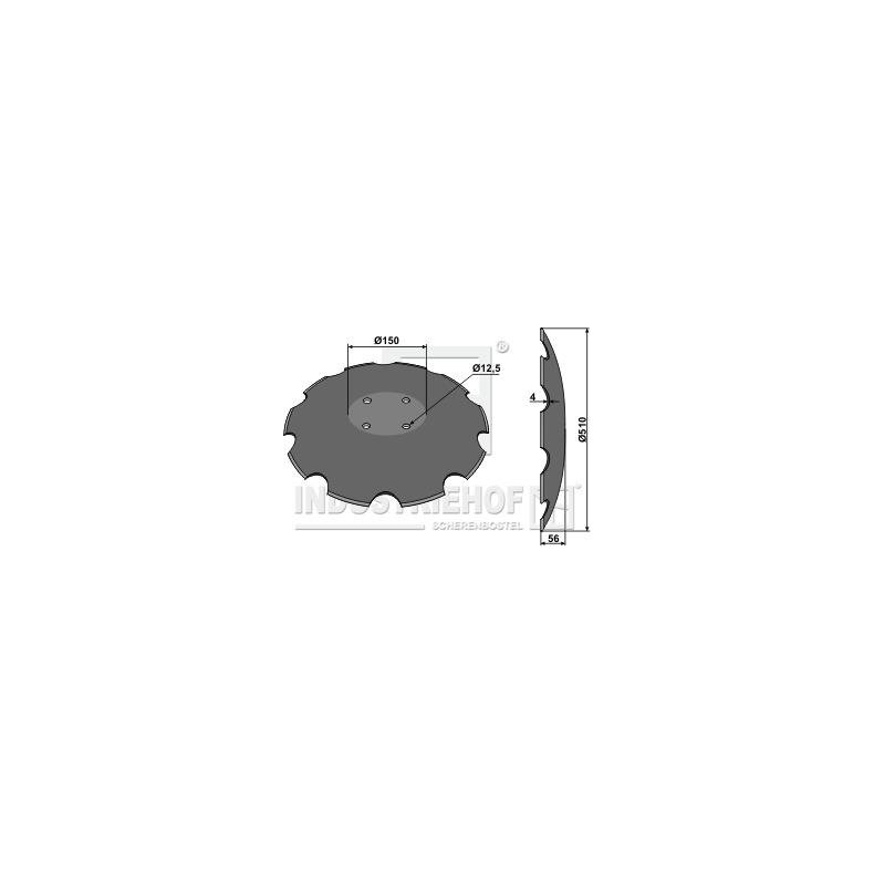 Takket tallerken 510mm til Pttinger