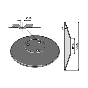 Rulleskr 320mm til Amazone