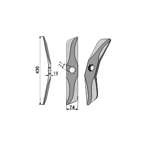 Kniv V. til Hankmo & Kronus knivharve - AKSEL 26mm