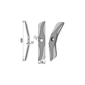 Kniv V. til Hankmo & Kronus knivharve - AKSEL 30mm