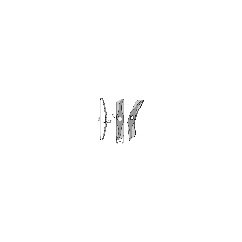 Kniv V. til Hankmo & Kronus knivharve - AKSEL 30mm