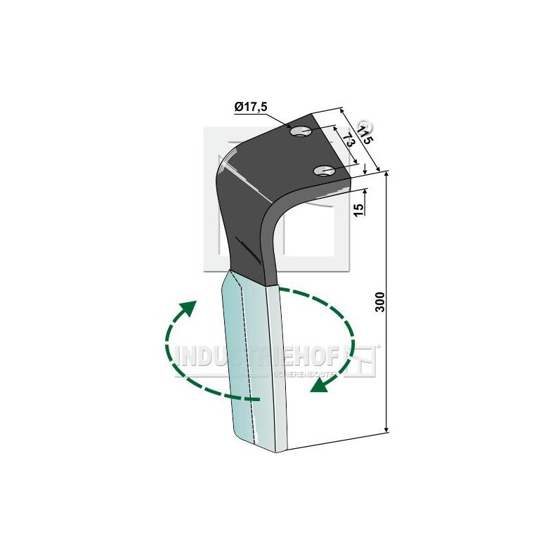 Rotortand H. til Zirkon 7 med belgning