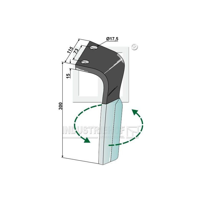 Rotortand V. til Zirkon 7 med belgning