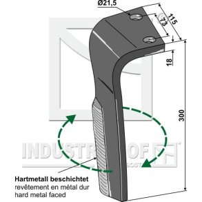 Rotortand H. til Zirkon 9 med belgning - S30P
