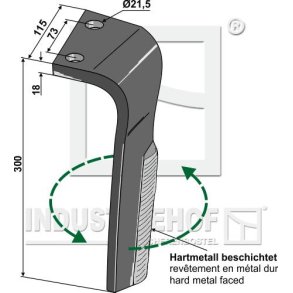 Rotortand V. til Zirkon 9 med belgning - S30P