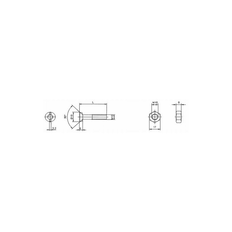 Plovbolt M10x30 DIN11014