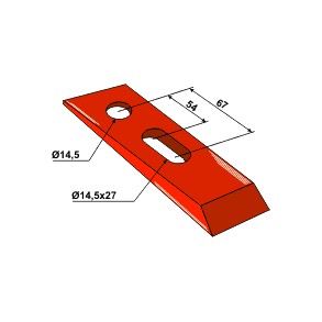 Bourgault 7-grader kile til holder 410-serien.